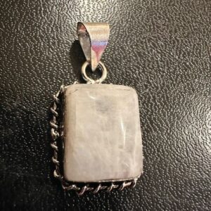 A Moonstone Sterling Silver Pendant mined in Sri Lanka; on a Sterling Silver chain.